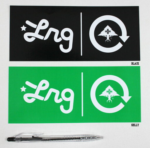 【LRG】エルアールジー COMPANY STICKER カンパニーステッカー/8.6×20.2cm/ブラック・グリーン 【LRG】エルアールジー COMPANY STICKER カンパニーステッカー/8.6×20.2cm/ブラック・グリーン