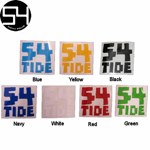 【54TIDE】54ORIGINAL オリジナルカッティングステッカー/9.5cm×9.5cm/5カラー fiftyfourtide