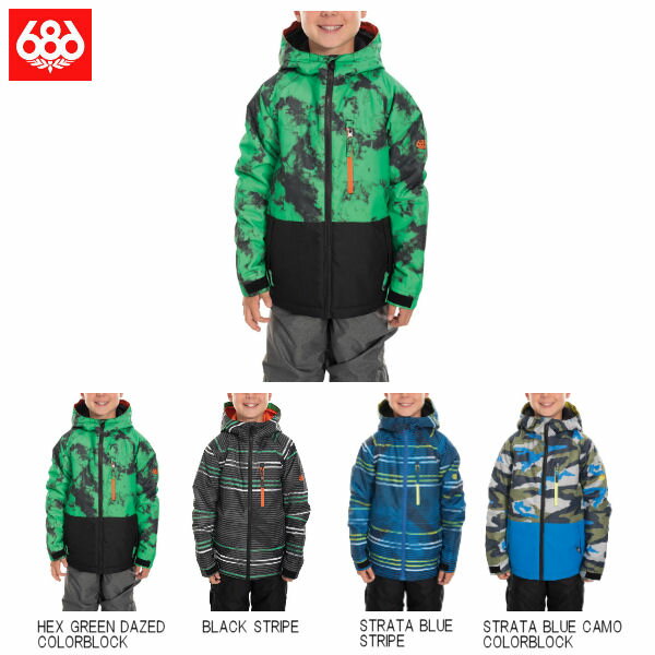 【686】シックスエイトシックス 2019-2020 秋冬 686 BOYS JINX INSULATED JACKET ボーイズ ジンクス インシュレイテッド ジャケット スノーウェア スノーボード 4カラー S〜XL【あす楽対応】