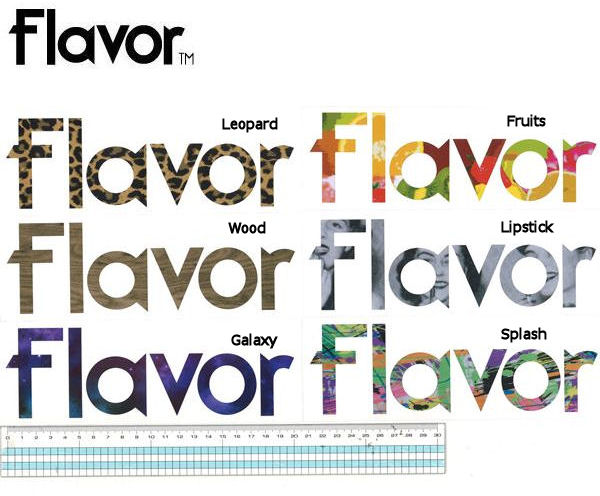 【FLAVOR】フレイバー　GRAPHIC／ロゴカッティングステッカー／20.1×6.1cm／6カラー