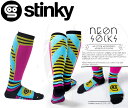 【stinky】スノーボードソックス NEON 抗菌加工 靴下クールマックス素材 速乾性 防寒 スノボ スキー メンズ レディース XS/S-M/L-XL【正規...