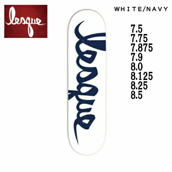 【LESQUE】レスケTEAM Logo NAVY スケートボード スケート デッキ SKATE DECK SK8 スケボー 板 7.375/7.5/7.75/7.875/7.9/8.0/8.125/8.25/8.5【正規品】【あす楽対応】