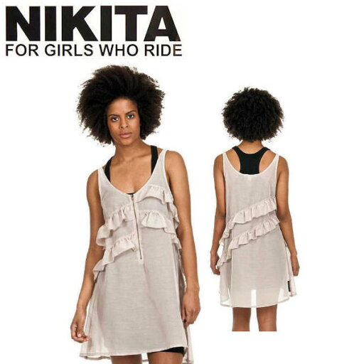 【NIKITA】ニキータ レディース ノースリーブワンピース フォーマル ミニ ベージュ 夏 フリル スケートボード スケボー ストリート 無地 XS/S/M【正規品】 【NIKITA】ニキータ レディース ノースリーブワンピース フォーマル ミニ ベージュ 夏 フリル スケートボード スケボー ストリート 無地 XS/S/M【正規品】