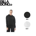 【BILLABONG】ビラボン 2019春夏 CORE LINE レディース ロゴテープ プルオーバー パーカー パーカ 長袖 トップス M L BLK WHT