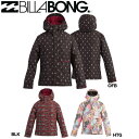 【BILLABONG】ビラボン SHELLY JACKET ガールズ スノージャケット スノーウェア ウエア キッズ 可愛い 初心者 ビギナー 子供 3カラーSMLサイズ