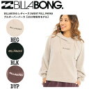 【BILLABONG】ビラボン 2020秋冬 BILLABONG レディース SWEAT PULL PARKA プルオーバー パーカー ベロア トップス M/L 3カラー【正規品】【あす楽対応】