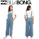 【BILLABONG】ビラボン 2021春夏 BILLABONG レディース 【FOLLOW THE SUN】 PAINT BY NUMBERS デニムオールインワン プール 海 アウトドア 25/26 BLK【あす楽対応】