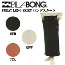 【BILLABONG】ビラボン 2022秋冬 BILLABONG レディース SWEAT LONG SKIRT スウェットロングスカート スノーボード スノボー スケートボード サーフィン ボトムス M/L 3カラー【正規品】【あす楽対応】