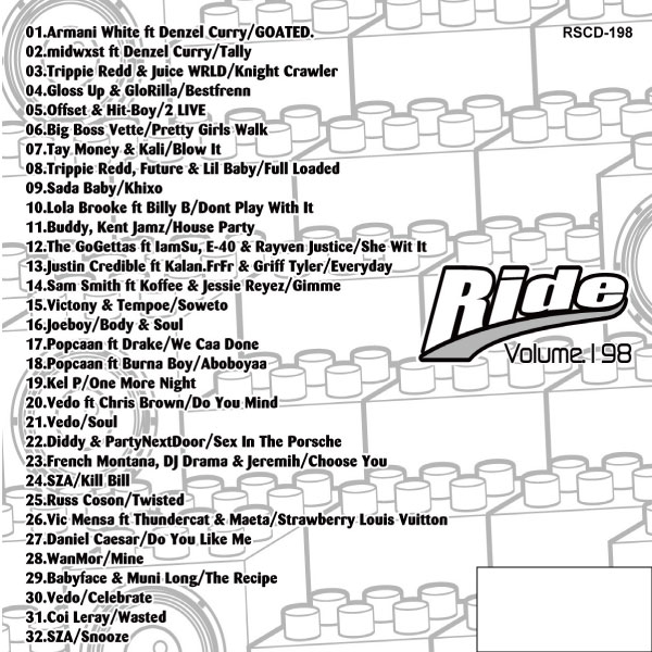 【DJ YUMA】RIDE Volume.198 HIP HOP R&B MIX CD ヒップポップ DRAKE SZA TRIPPIE REDD VEDO【あす楽対応】 2