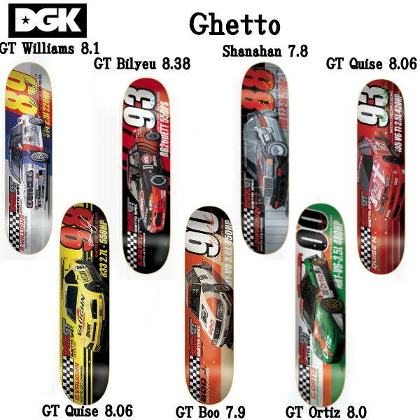  ディージーケー DGK GHETTO GT 7.75〜 8.25インチ Deck Skateboard HIPHOP スケートボード スケボー スティービーウィリアムス 板 デッキ