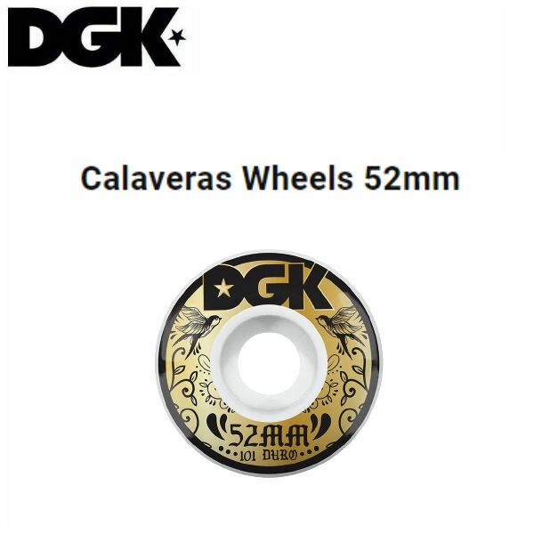 ディージーケー Calaveras Wheels 52mm ストリート スケボー ウィール 4個1セット HIPHOP スケートボード 初心者 ビギナー