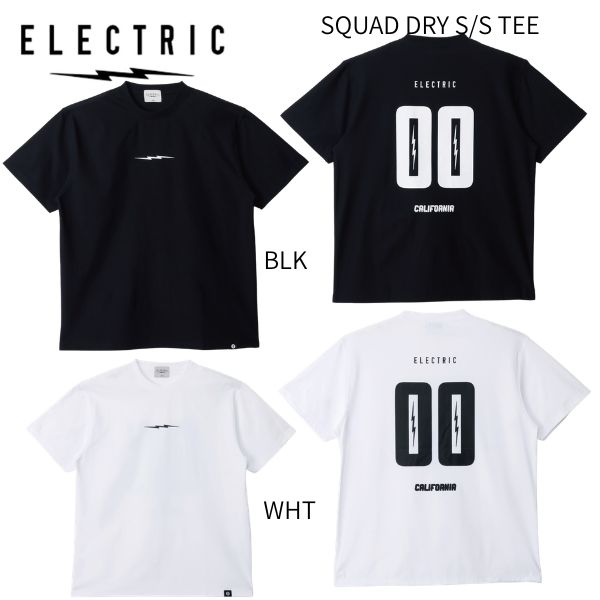 【ELECTRIC】エレクトリック SQUAD NUMBER DRY S/S TEE メンズ ラッシュガード 半袖 ドライTシャツ トップス UVカット 吸水速乾 接触冷感 防蚊加工 アウトドア キャンプ M/L/XL 2カラー【正規品】
