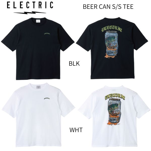 エレクトリック BEER CAN S/S TEE Tシャツ 半袖 トップス スケートボード ストリート アウトドア キャンプ M/L/XL 2カラー