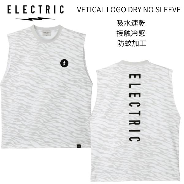 Rakuten - 【ELECTRIC】エレクトリック VERTICAL LOGO NO SLEEVE メンズ ラッシュガード ノースリーブ ドライTシャツ トップス UVカット 吸水速乾 接触冷感 防蚊加工 M/L/XL DOT CAMO【正規品】