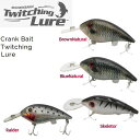 【Twitching Lure】Crank Bait Twitching Lure ルアー 振動 バイブレーション ハードルアー 疑似餌 ソルト フィッシング バス釣り ブラックバス 3カラー