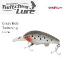 【Twitching Lure】Crazy Bob Twitching Lure ルアー 振動 電動 バイブレーション ハードルアー 疑似餌 ソルト フィッシング バス釣り ブラックバス ナマズ