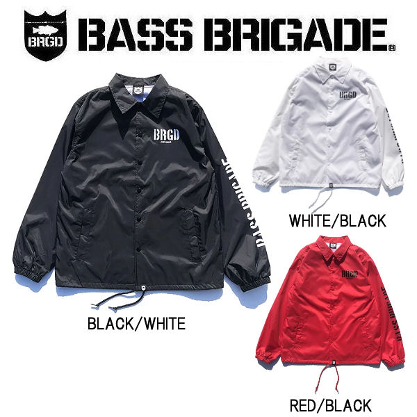 【BASS BRIGADE】バスブリゲード 2019秋冬 SKELETON SHIELD LOGO COACH JACKET メンズ ジャケット コーチジャケット アウター アウトドア フィッシング 釣り 3カラー S / M / L / XL 【あす楽対応】