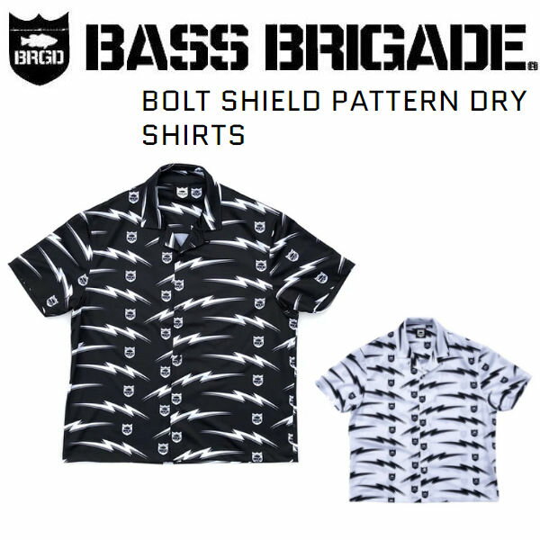 バスブリゲード 2020春夏 BOLT SHIELD PATTERN DRY SHIRTS シャツ 半袖 ボタン アウトドア フィッシング 釣り M/L/XL 2カラー