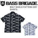 【BASS BRIGADE】バスブリゲード 2020春夏 BOLT SHIELD PATTERN DRY SHIRTS シャツ 半袖 ボタン アウトドア フィッシング 釣り M/L/XL 2カラー【あす楽対応】