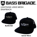 【BASS BRIGADE】バスブリゲード 2022春夏 LIGHTNING LOGO MESH SNAPBACK メンズ ロゴ メッシュスナップバック アウトドア フィッシング ONE SIZE 2カラー【あす楽対応】