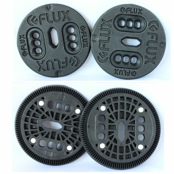 【FLUX BINDING 】フラック ビンディング バートンEST板用 2ホール ディスク プレート BURTON ESTのボードに取り付けるパーツ 2HOLE DISCS バインディングパーツ