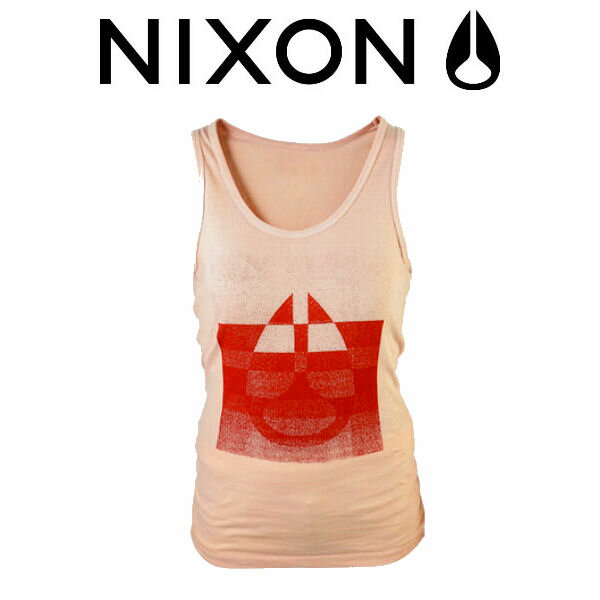 【NIXON】ニクソン/RIDER TANK レディースタンクトップ ノースリーブTシャツ アイコンプリント ストリート スケートボード S・M・L CANTALOUPE 【正規品】【あす楽対応】