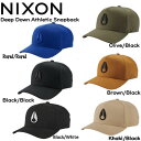 【NIXON】ニクソン Deep Down Athletic Snapback CAP ロゴキャップ メンズ レディース キャップ 帽子 HAT ハット 4カラー FREE(52cm - 62.5cm) サイズ【あす楽】