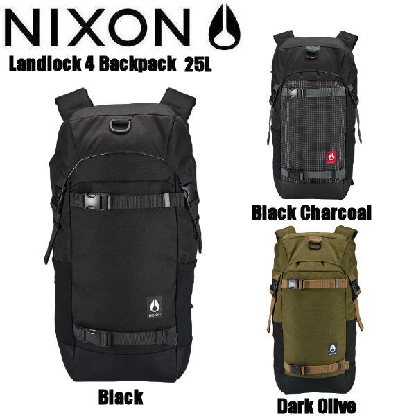 ニクソン 【NIXON】ニクソン Landlock4 29L Backpack メンズバックパック リュックサック バッグ 鞄 アウトドア キャンプ スケートボード ストリート BLACK/BlackCharcoal/DarkOlive【正規品】【あす楽対応】