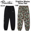 【Primitive】プリミティブ 2022 Primitive Mission Nylon Pant メンズ ロングパンツ ズボン スケートボード スケボー M/L/XL BLACK 正規品【あす楽対応】