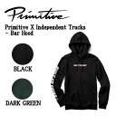 【Primitive】プリミティブ 2022秋冬 Primitive X Independent Trucks - Bar Hood メンズ パーカー 長袖 フーディー スケートボード M/L/XL 2カラー【あす楽対応】