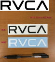 【RVCA】ルーカ ブランドロゴ カッティングステッカー サーフィン スノーボード スケートボードに 12.1cm x 2.4cm ブラック ホワイト その1