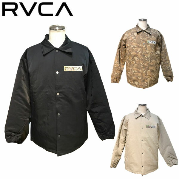 【RVCA】ルーカ 2019秋冬 RVCA SERIGRAPH COACHES JACKET コーチジャケット アウター キルティング スケートボード サーフィン アウトドア S/M/L/XL 3カラー【あす楽対応】