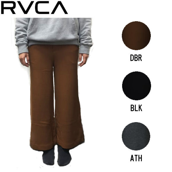 Rakuten - 【RVCA】ルーカ 2019秋冬 RVCA RIB KNIT PANT レディース リブニットパンツ ワイドパンツ ボトムス XS / S 3カラー