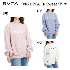 【RVCA】 レディース BIG RVCA CR トレーナー 2022春夏 sweatshirt トップス サーフィン スケートボード 長袖 アウトドア フィットネス XS/S 正規品【あす楽対応】