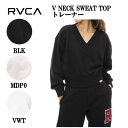 yRVCAz[J 2023t RVCA fB[X V NECK SWEAT TOP g[i[ VlbNXEFbggbv  XP[g{[h T[tB gbvX S/M/L 3J[ yKizyyΉz