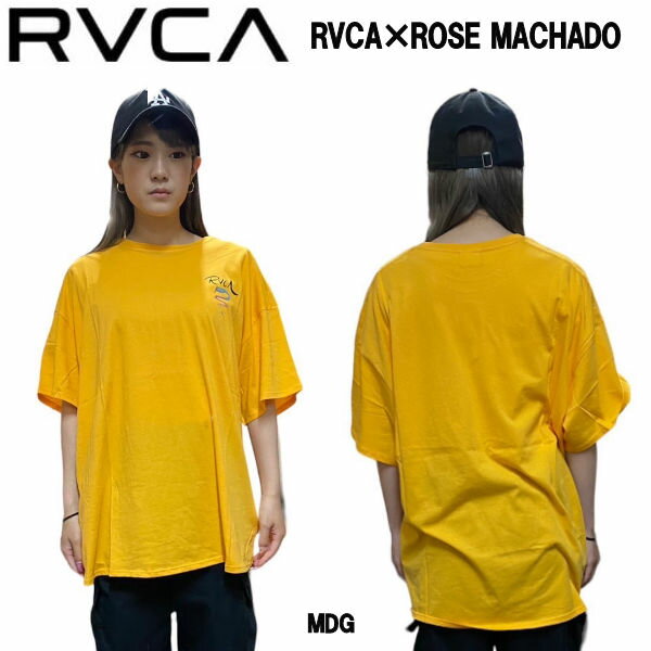 【RVCA】ルーカ 2023春夏 RVCA×ROSE MACHADO コラボ TEE レディース Tシャツ 半袖 スケートボード サーフィン トップス S/M MGD 【正規品】