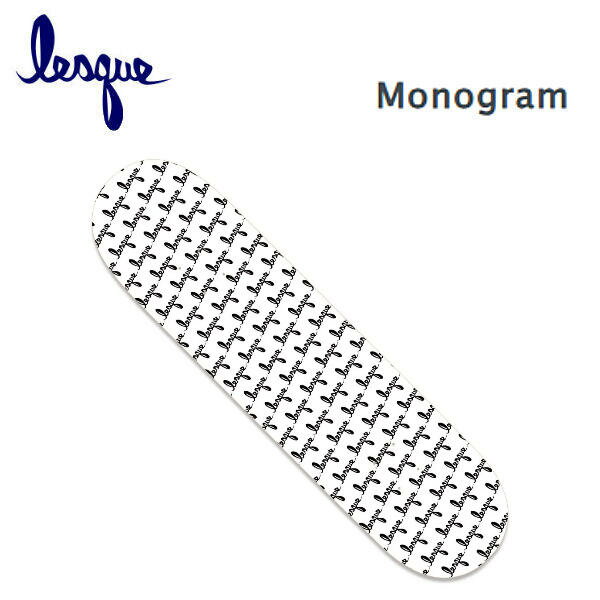 【LESQUE】レスケ Monogram スケートボード スケート デッキ SKATE DECK SK8 スケボー 板 7.25/7.5/7.875/8.125 ホワイト【正規品】