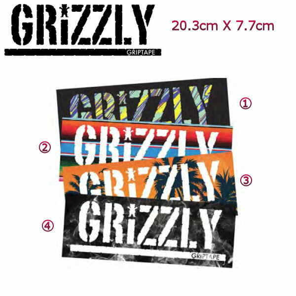 ＞＞GRIZZLYその他アイテム一覧はコチラ メーカー希望小売価格はメーカーカタログに基づいて掲載しています。商品仕様 サイズ 20.3cm X 7.7cm 詳細 8” wide stamp logo stickers こちらの商品は1枚での販売となります。4枚セットではございませんのでご注意くださいませ。