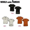 【WORLD WIDE FAMOUS】ワールドワイドフェイマス 2018春夏 AB T メンズ レディース キッズ 半袖Tシャツ ティーシャツ トップス TEE YS-2XL 3カラー