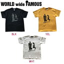 【WORLD WIDE FAMOUS】ワールドワイドフェイマス 2018春夏 AB T メンズ レディース キッズ 半袖Tシャツ ティーシャツ トップス TEE YS-2XL 3カラー