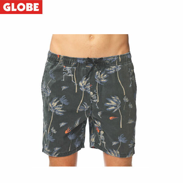 【GLOBE】グローブ 2019春夏 Sand Tracks Poolshorts メンズ ボードショーツ サーフパンツ 水着 スケートボード 28-32インチ WASHED BLACK