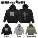 【WORLD WIDE FAMOUS】ワールドワイドフェイマス 2019秋冬 プルオーバーパーカー メンズ レディース トップス パーカー M L XL XXL 3カラー