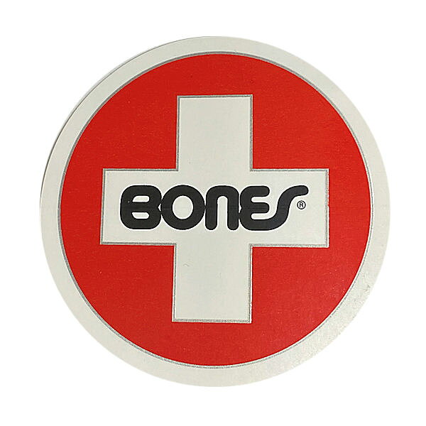 surf&snow 54TIDEの【BONES】ボーンズ BONES SWISS BEARING LOGO ROUND STICKER スイス ベアリング ロゴ ラウンド ステッカー M 直径約7.5cm スケートボード SK8 【正規品】【あす楽対応】｜アングル2