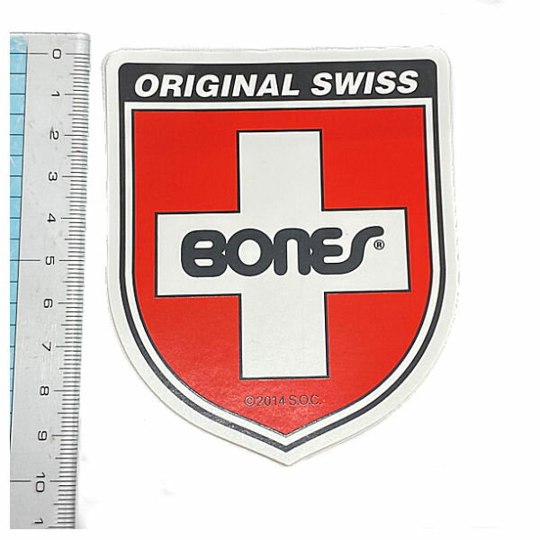 ��BONES�ۥܡ��� BONES SWISS BEARING SHIELD STICKER ������ �٥���� ������� ���ƥå��� ľ����8.3cmX10.0cm �������ȥܡ��� SK8 �������ʡۡڤ������б���