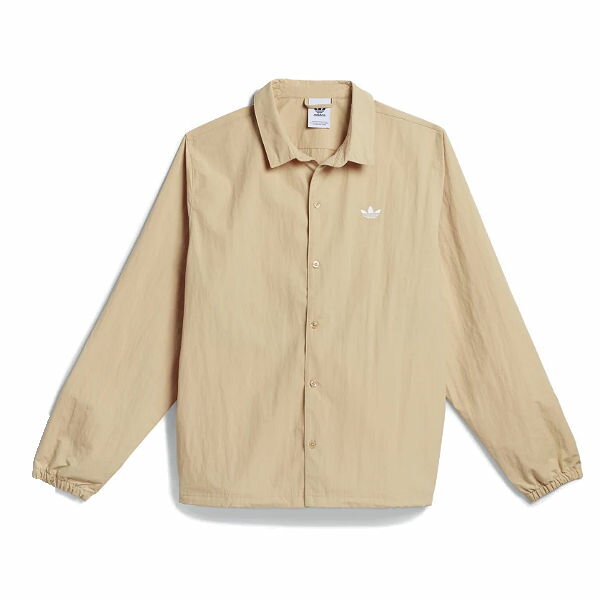 【ADIDAS】アディダス 2021春夏 ADIDAS COACH SHIRT メンズ コーチシャツ ボタンアップ スケートボード スノーボード S/M/L/O/XO ベージュ【あす楽対応】