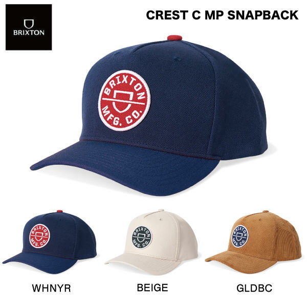 【BRIXTON】ブリクストン 2023秋冬 CREST C MP SNAPBACK メンズ レディース ユニセックス スナップバック キャップ 帽子 スケートボード ストリート 3カラー【正規品】