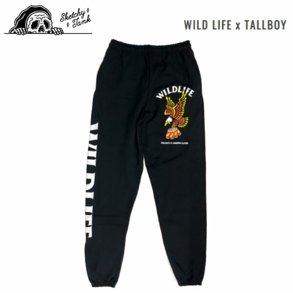 スケッチータンク LURKING CLASS 2020秋冬 WILD LIFE x TALLBOY SWEAT PANT ラーキングクラス スウェットパンツ メンズ スウェット コラボ パンツ M/L ブラック