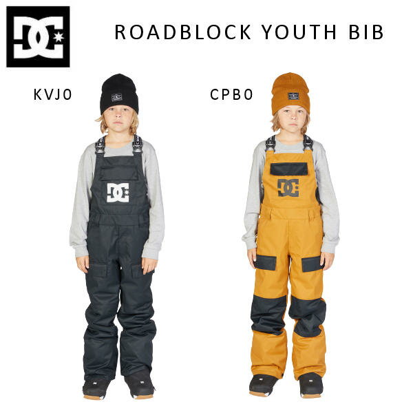 【DC Shoes】ディーシーシューズ ROADBLOCK YOUTH BIB ロードブロック ユーススノービブパンツ スノーウェ...