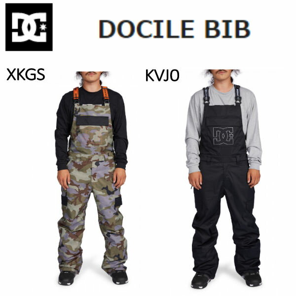 【DC Shoes】ディーシーシューズ 2021-2022 DOCILE BIB メンズ ビブパンツ スノーウェア スノーボード スノボー スキー ウィンタースポーツ ロゴデザイン パークスタイル【正規品】【あす楽対応】