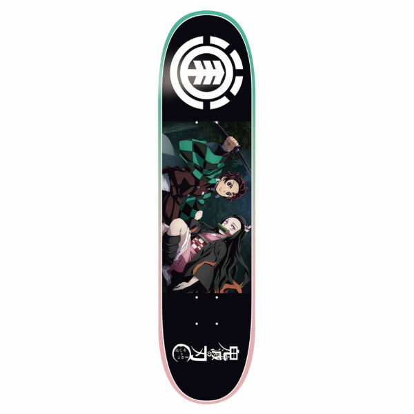 【ELEMENT】エレメント 鬼滅の刃 スケートボード デッキ KIMETSU TANJIRO NEZU SKATEBOARD DECK デッキ 板 大人 単品 8.125インチ ONE COLOR【あす楽対応】